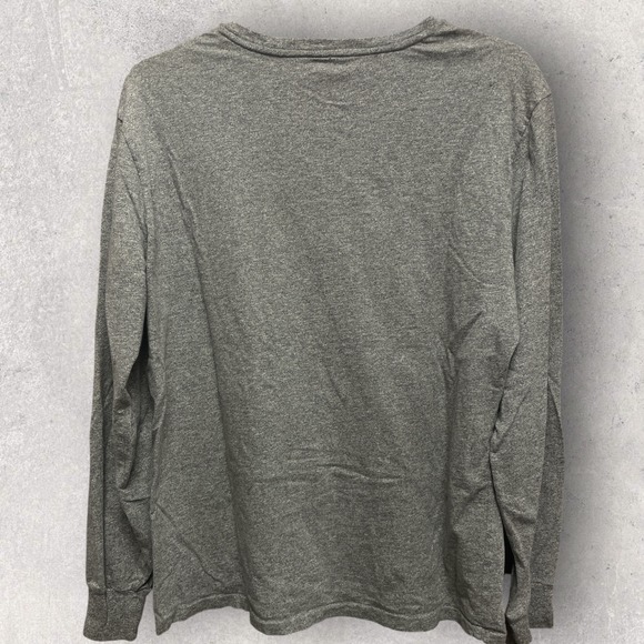 Polo Ralph Lauren Womens V-Neck Long Sleeve T-Shirt Heather Grey Pony Logo M - Picture 4 of 4